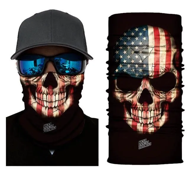 3D Camouflage Skull Solid Bandana Buffs Neck Gaiter Headband Cycling Fishing Balaclava Mask Scarf Bandana Femme Outdoor