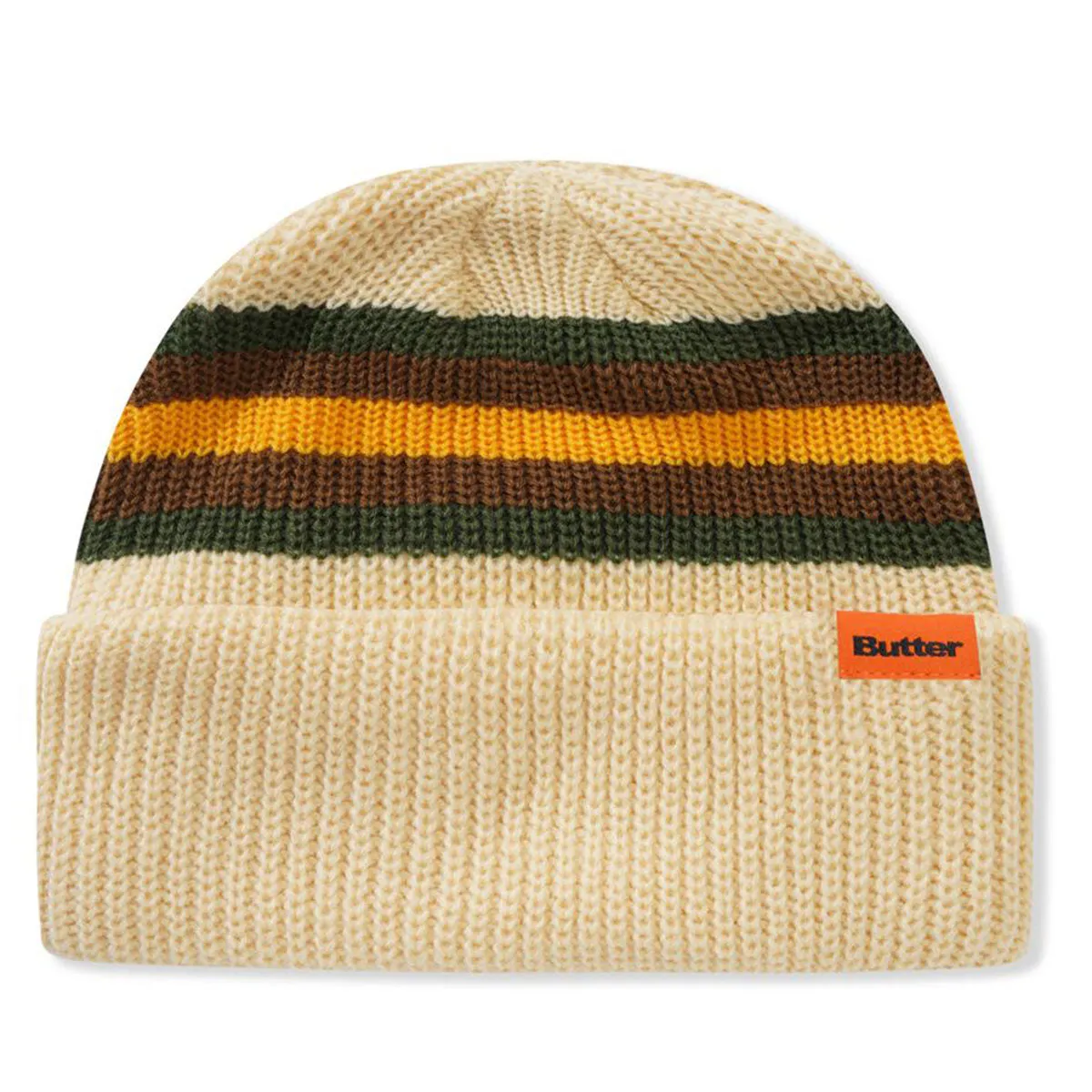 Butter Goods - Stripe Cuff Beanie Cream