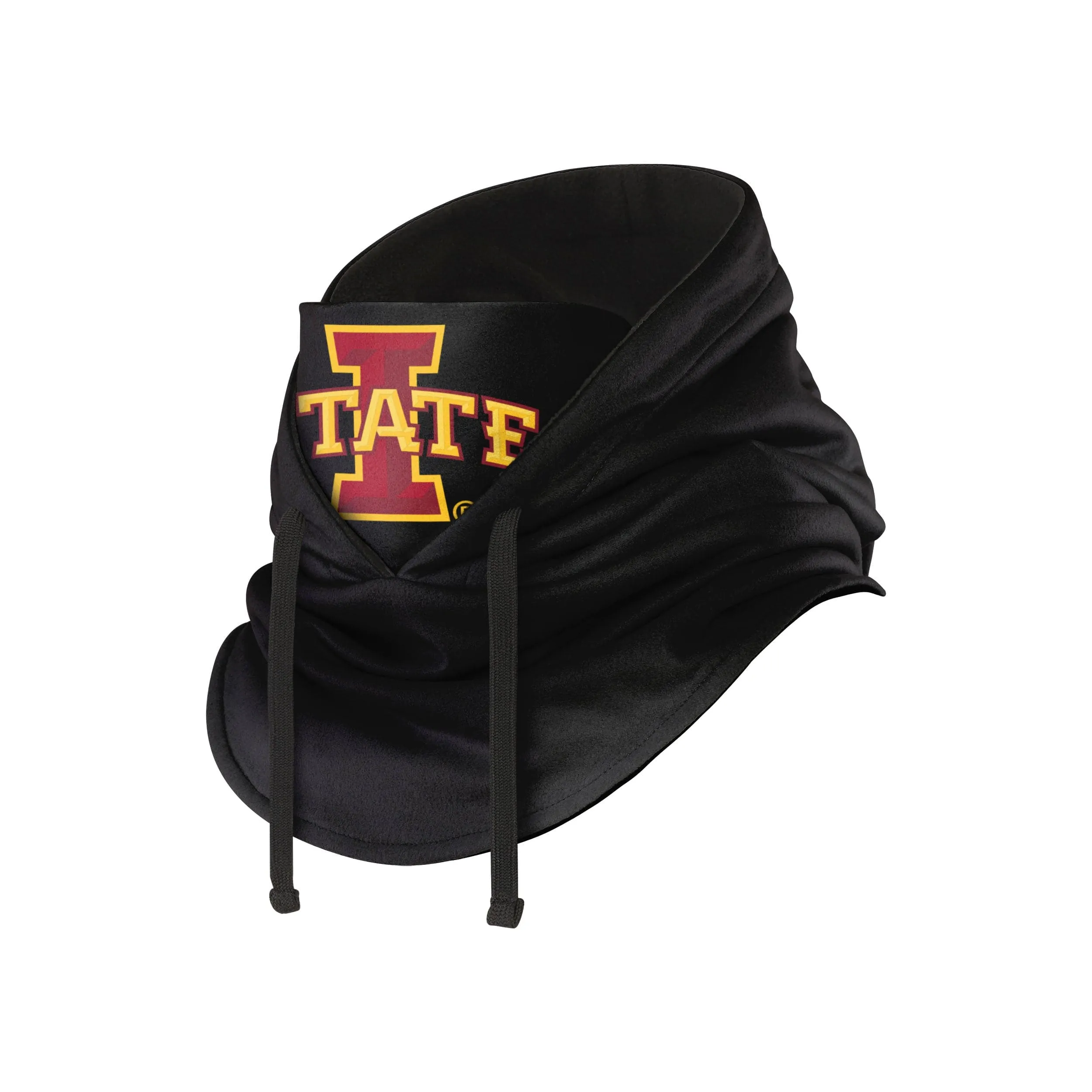 Iowa State Cyclones NCAA Black Drawstring Hooded Gaiter