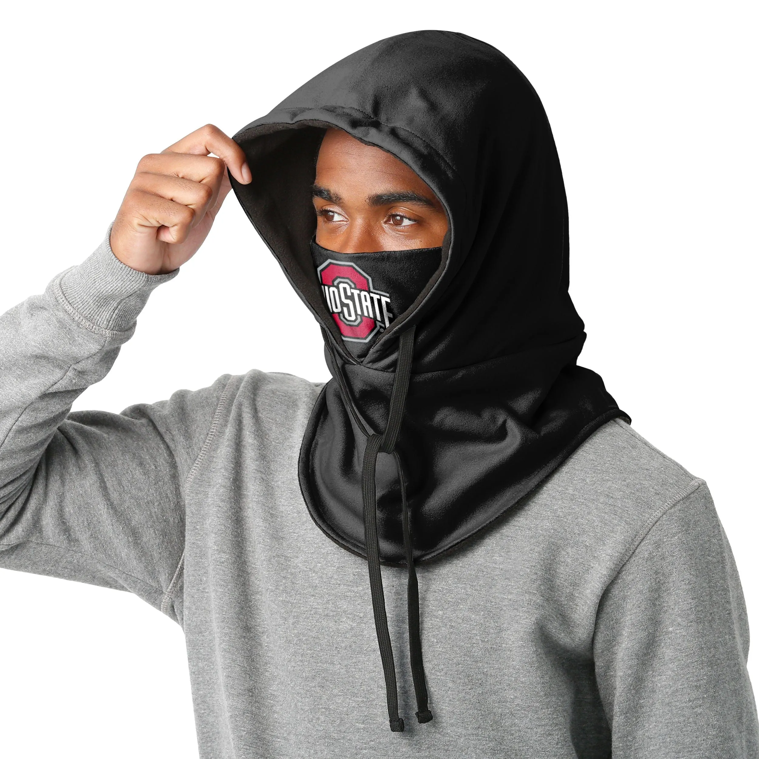 Ohio State Buckeyes NCAA Black Drawstring Hooded Gaiter
