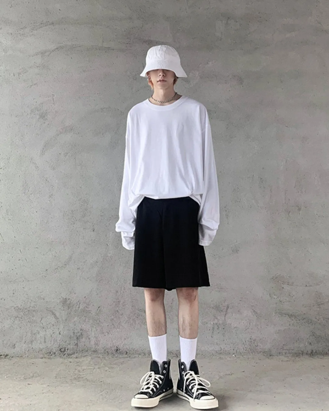 Plain Loose Long Sleeve T-Shirt ASD0043
